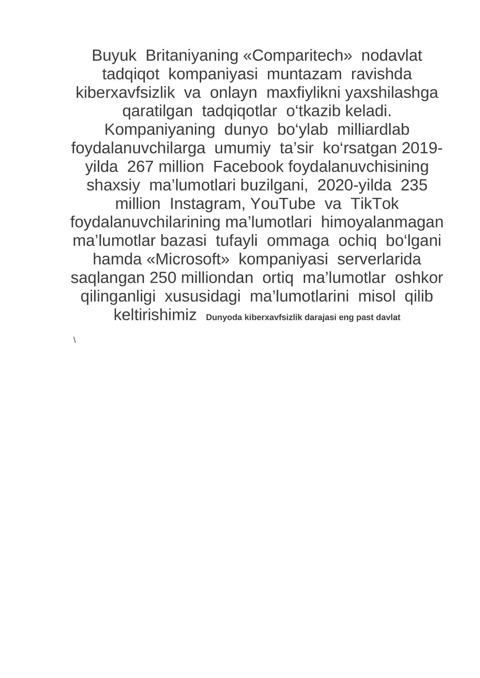 Axborot xavfsizligi fanidan tezis 2