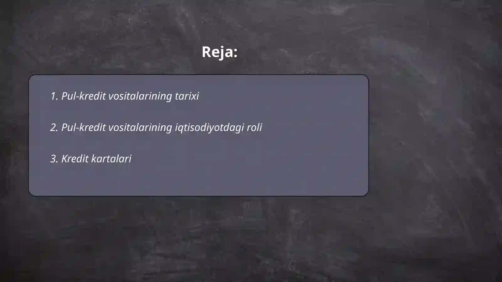 Pul-kredit vositalari 2