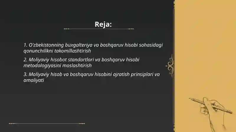 O'zbеkistоn rеspublikаsidа bоshqаruv hisоbini tаshkil etishning rivоjlаnish yo’nаlishlаri 2