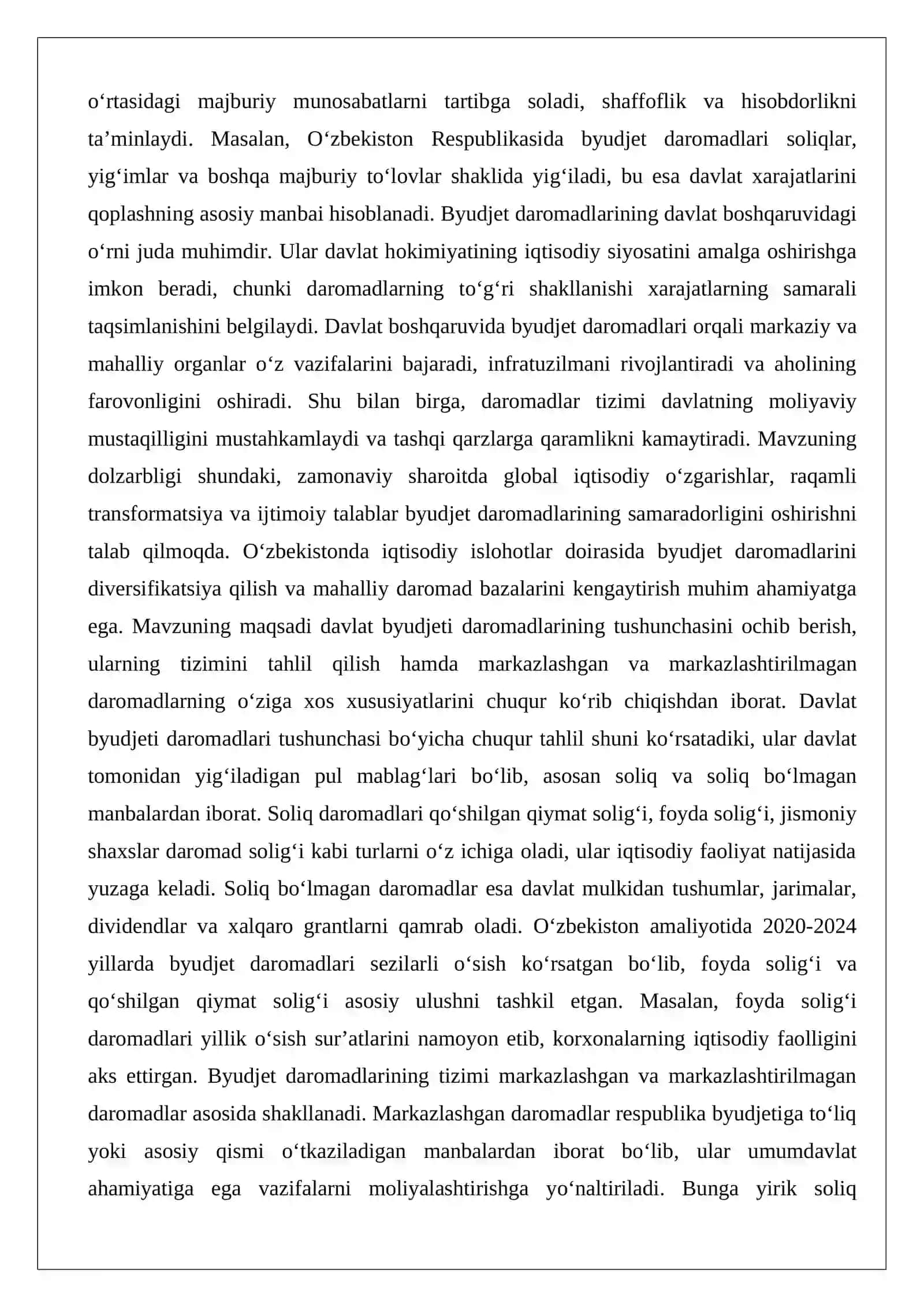 Davlat byudjeti daromadlari tushunchasi va tizimi: markazlashgan va markazlashtirilmagan daromadlar 2