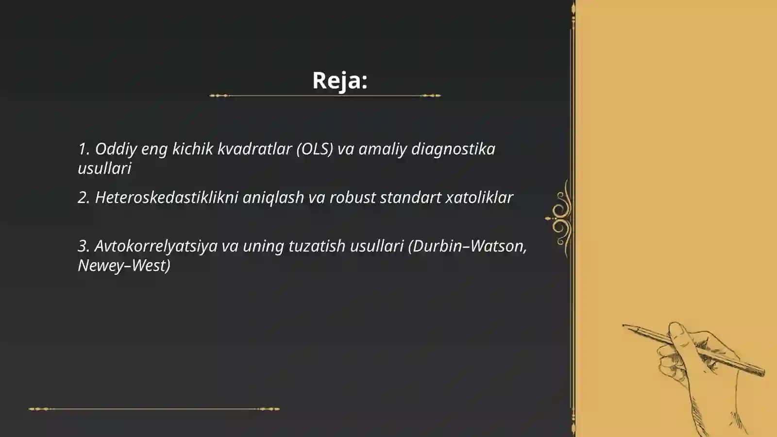 Amaliy ekonometrik modellar 2