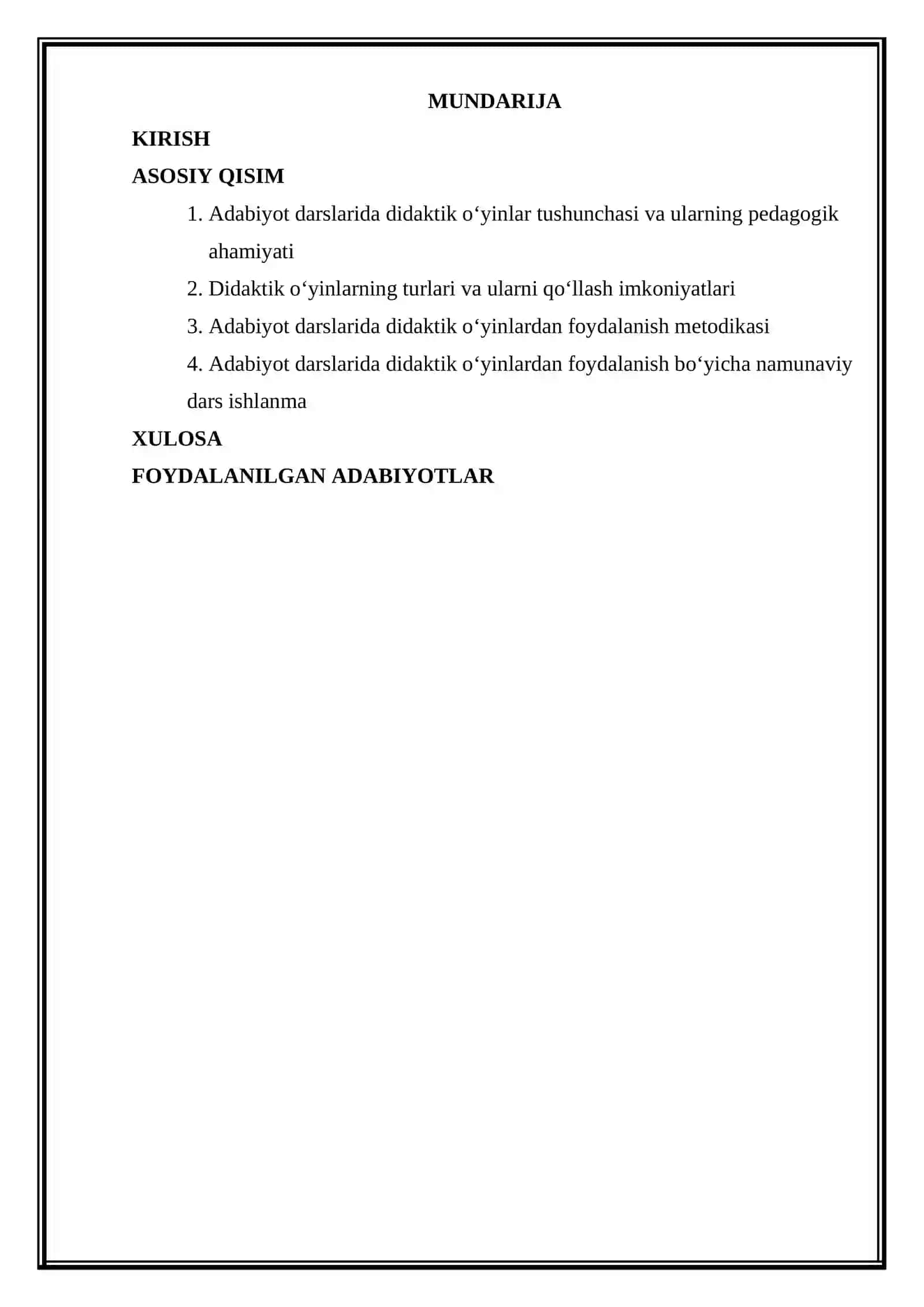 Adabiyot darslarida didaktik o‘yinlardan foydalanish 2