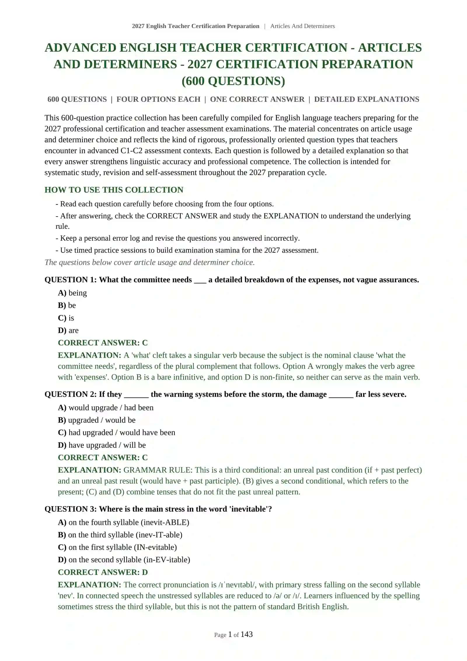 Articles And Determiners 2