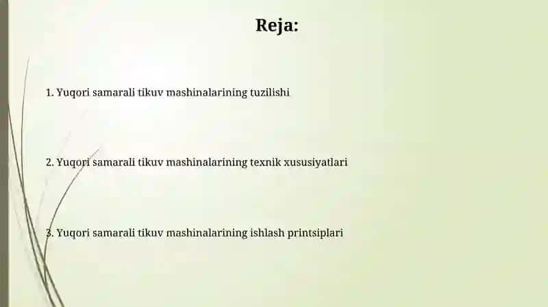 Yuqori samarali tikuv mashinalarining tuzilishi 2