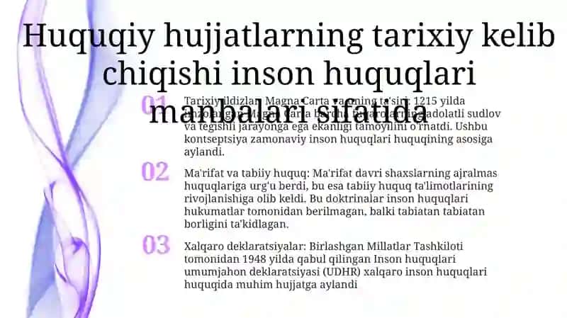 Inson Huquqining Manbasi Sifatida Qonun Osti MeʼYoriy Hujjatlaring OʻRni Va Roli 2