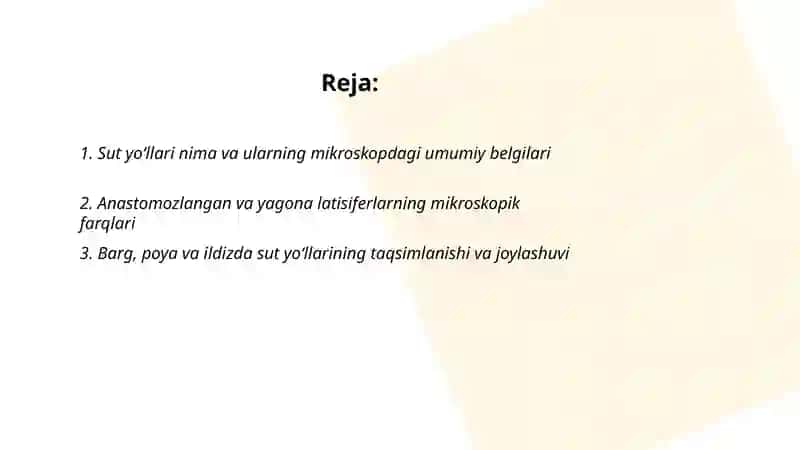 Sut yoʻllari oʻsimliklarida 2