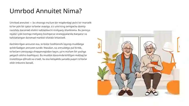 Umrbod Annuitet: Moliyaviy Barqarorlik Kaliti 2