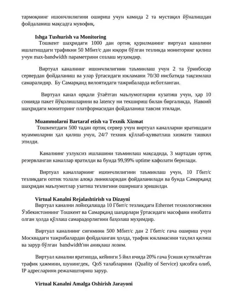 Tarmoqda virtual kanalni yaratish 2