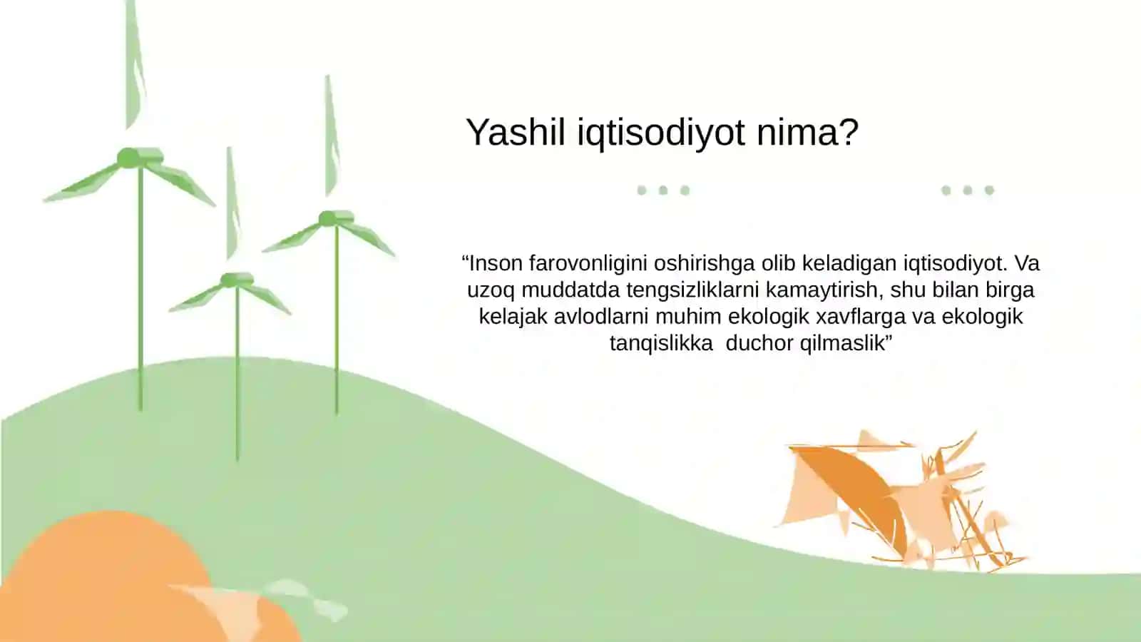 Yashil iqtisodiyotni baxolashda xalqaro tashkilotlarni yondashuvi 2