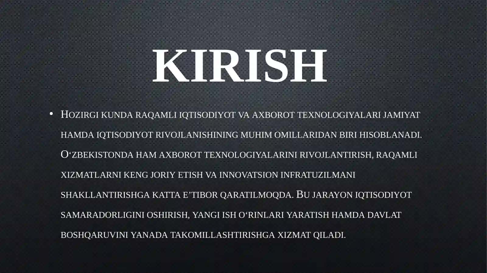 Oʻzbekistonda axborot texnologiyalari rivojlantirishning iqtisodiy-huquqiy asoslari 2