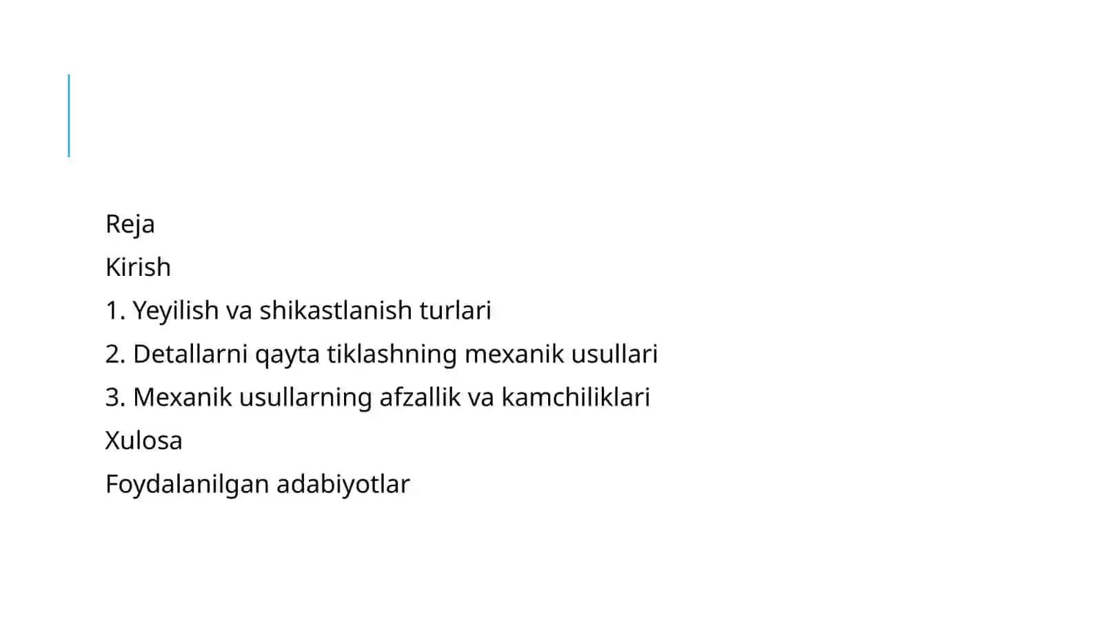 Mexanikusullarning afzallik va kamchiliklari 2