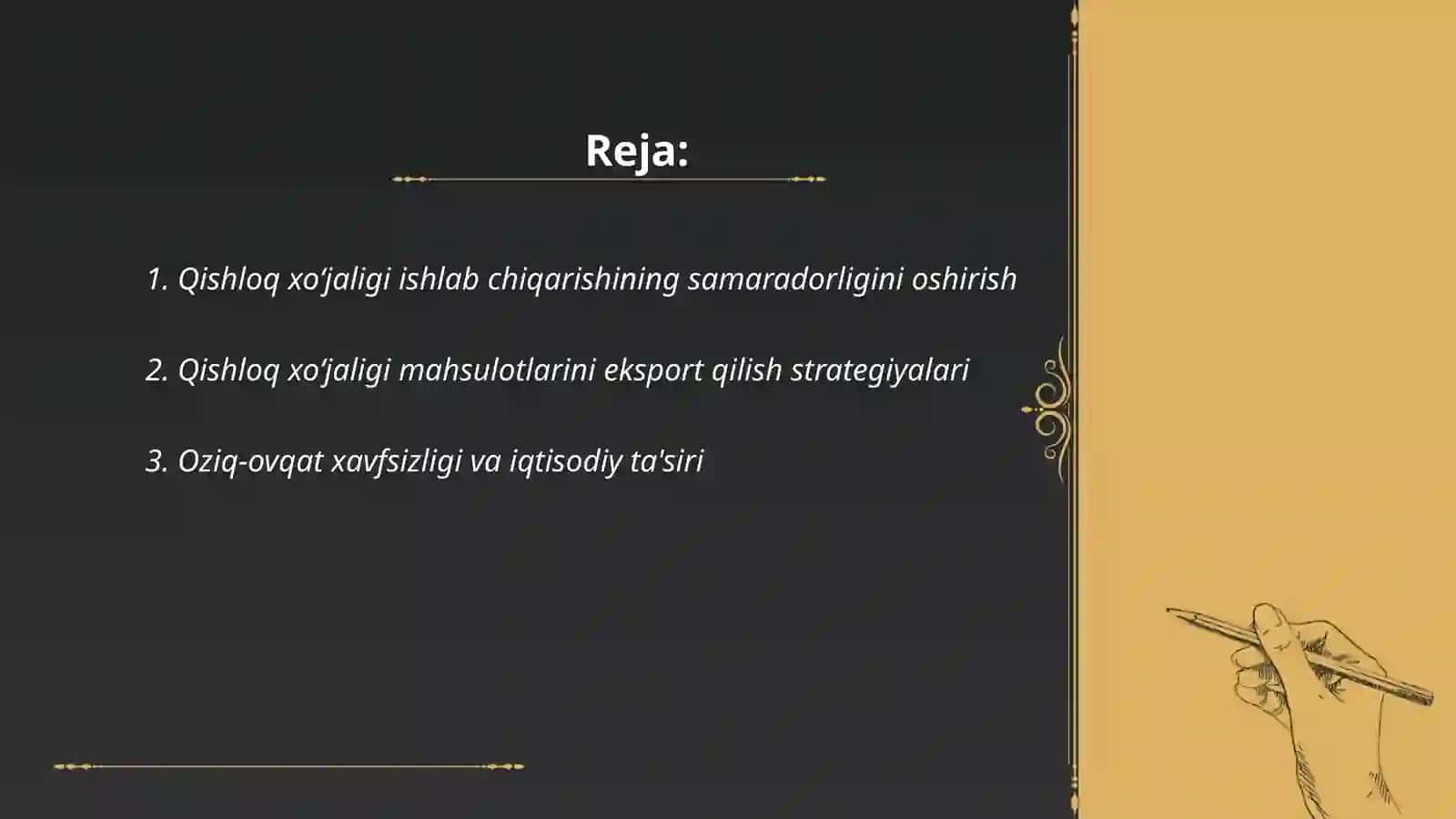 Qishloq xójaligida iqtisodiy masalalar 2