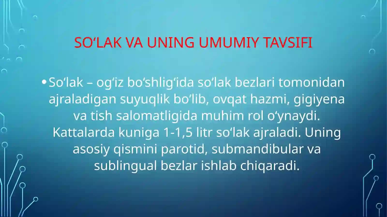 So’lakning me’yorida va tish qattiq to’qimasi patologiyadagi ahamiyati 2