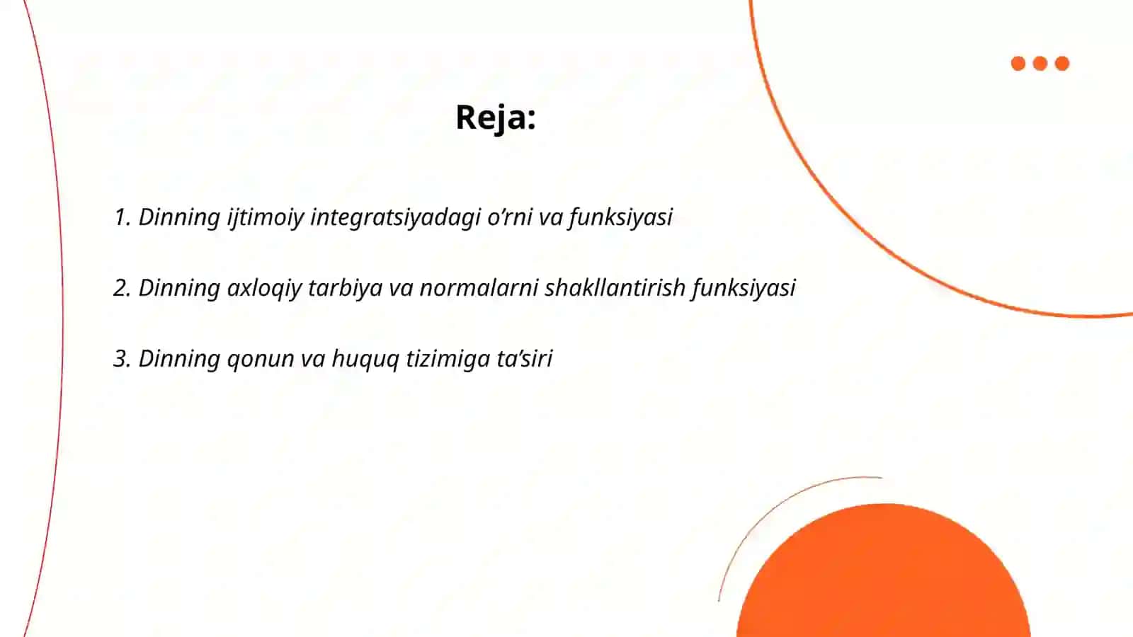 Dinning jamiyatdagi o'rni va funksiyalari 2