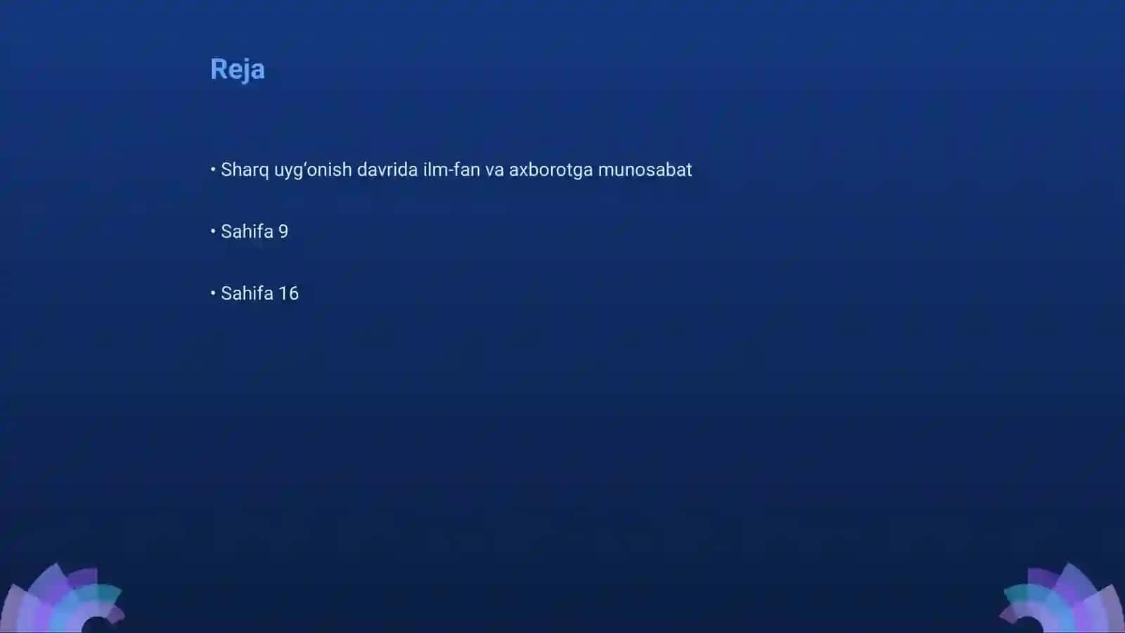 Sharq uyg‘onish davrida ilm-fan va axborotga munosabat 2
