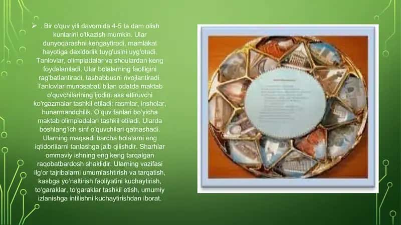 Tarix bo’yicha sinfdan tashqari olib boriladigan ishlar 2