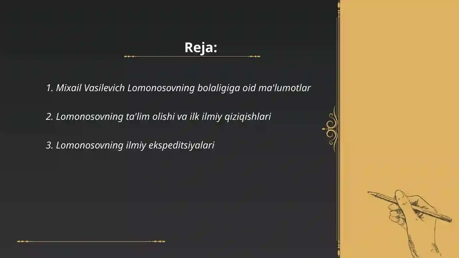 M.V.Lomonos ovning hayoti va ilmiy faoliyati. A.L. Lavuazyening antiflogistik nazariyasi 2