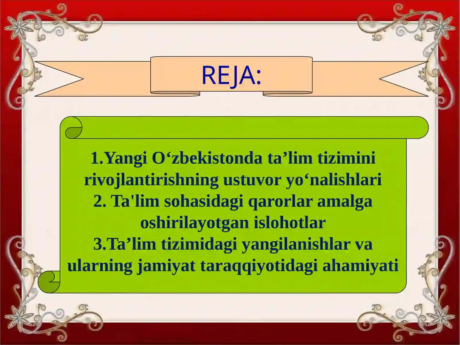 Yangi Oʻzbekistonda ta'lim tizimidagi islohotlar 2