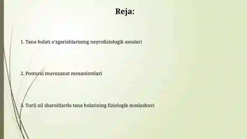 Tananing holati o'zgarishining fiziologik asoslari 2