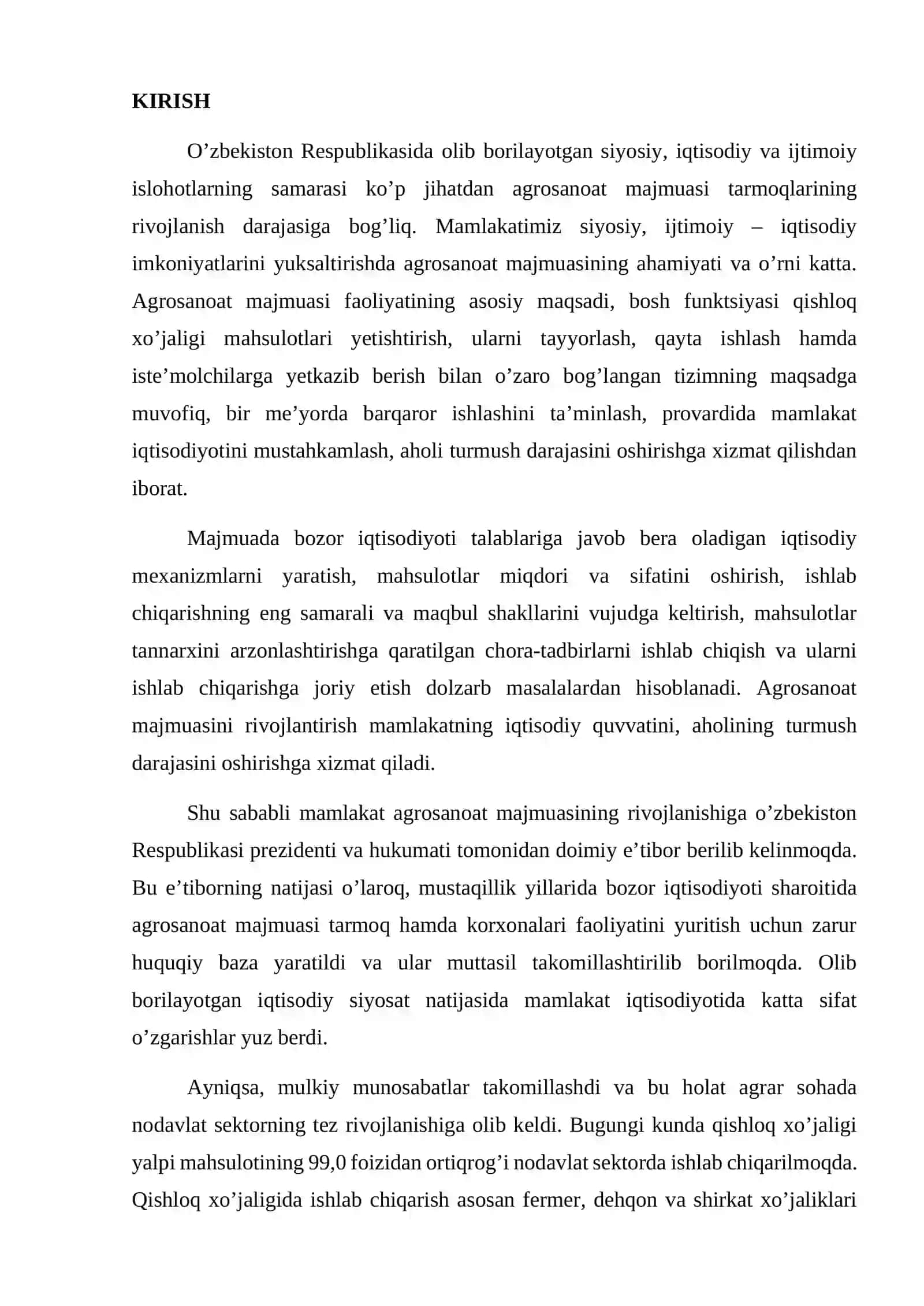Agrosanoat majmuasi moddiy-texnika resurslari, ularning tarkibi va xususiyatlari 2