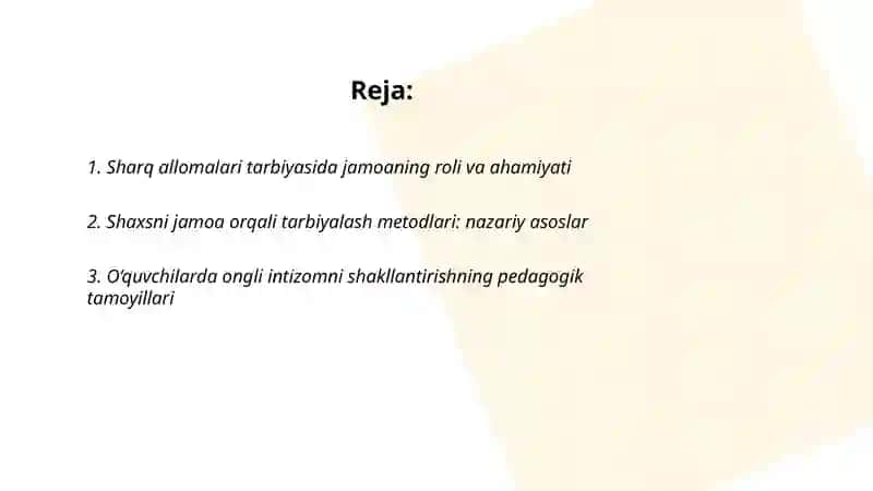 Sharq allomalarining tarbiya metodlari haqidagi fikrlari 2