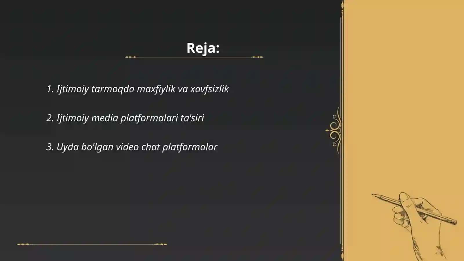 Ijtimoiy tarmoq. Videokonferensiya 2