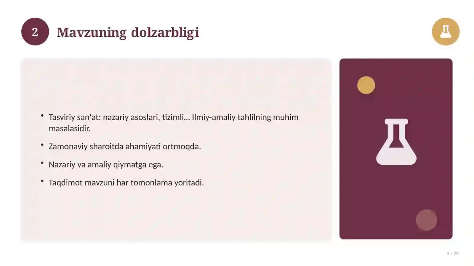 Tasviriy san'at: nazariy asoslari, tizimli yondashuvda (Magistrlik dissertatsiyasi mavzusi) 2