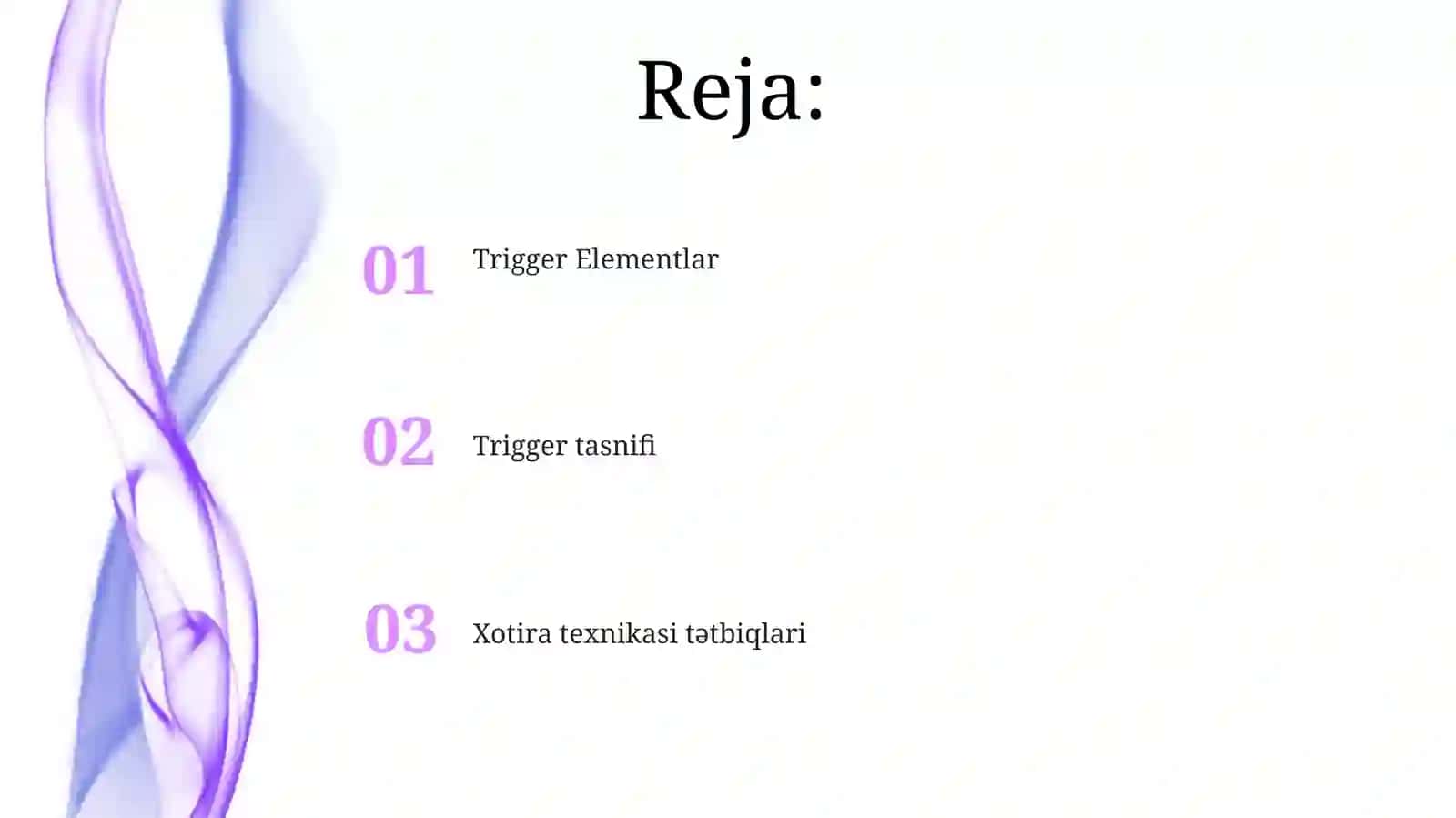 Xotira Elementlari-TriggerlarVaUlarniSinflanishi 2