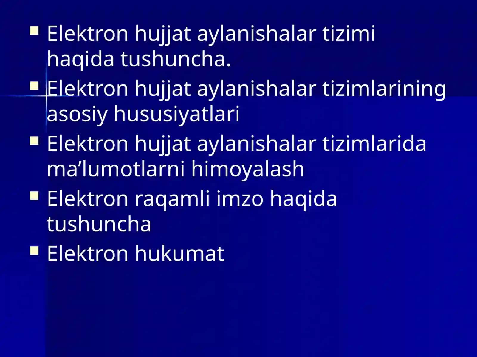 Elektron hujjat aylanishalar tizimi 2