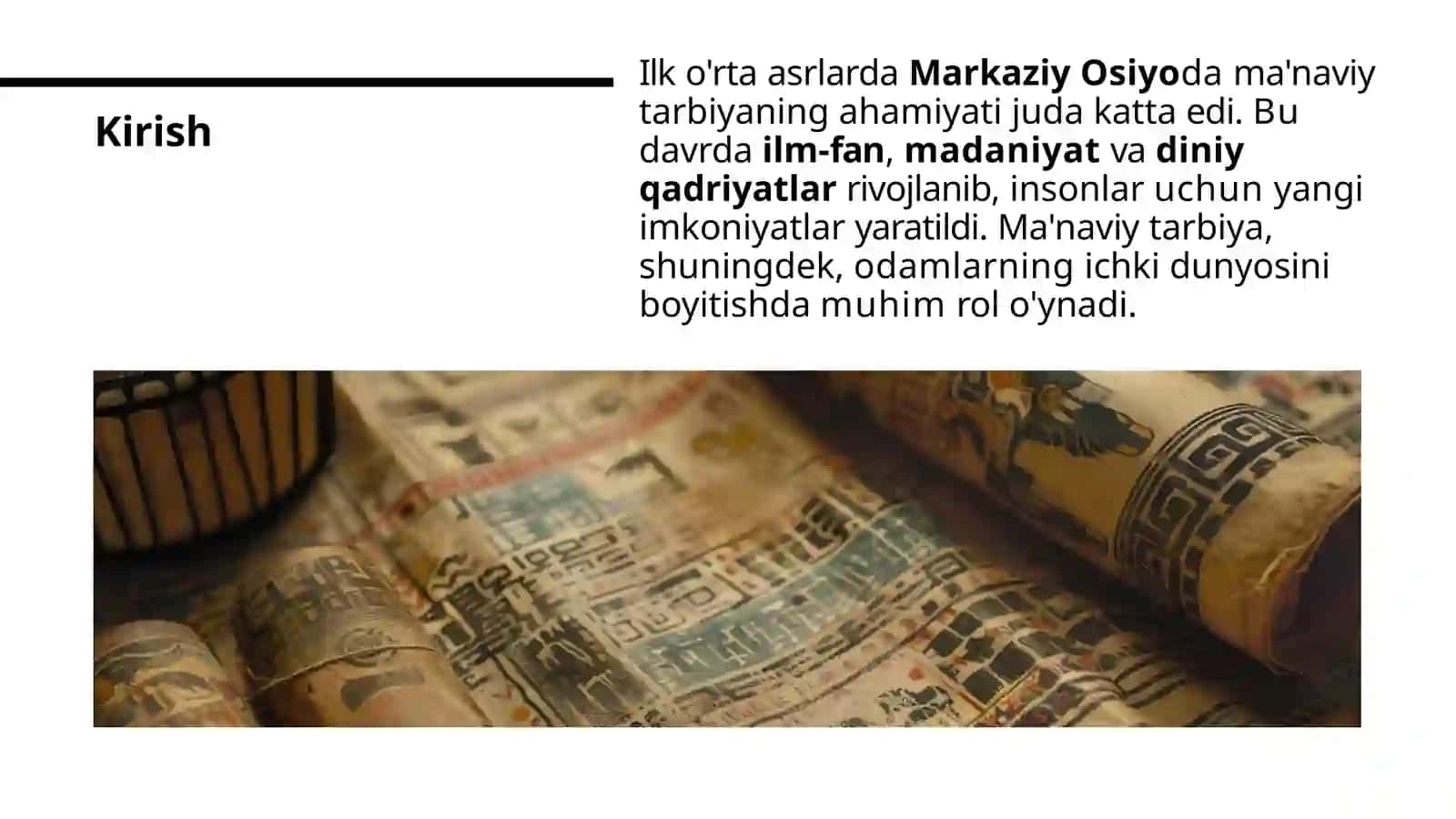 Ilk o'rta asrlarda Markaziy Osiyoda ma'naviy tarbiya masalalari 2