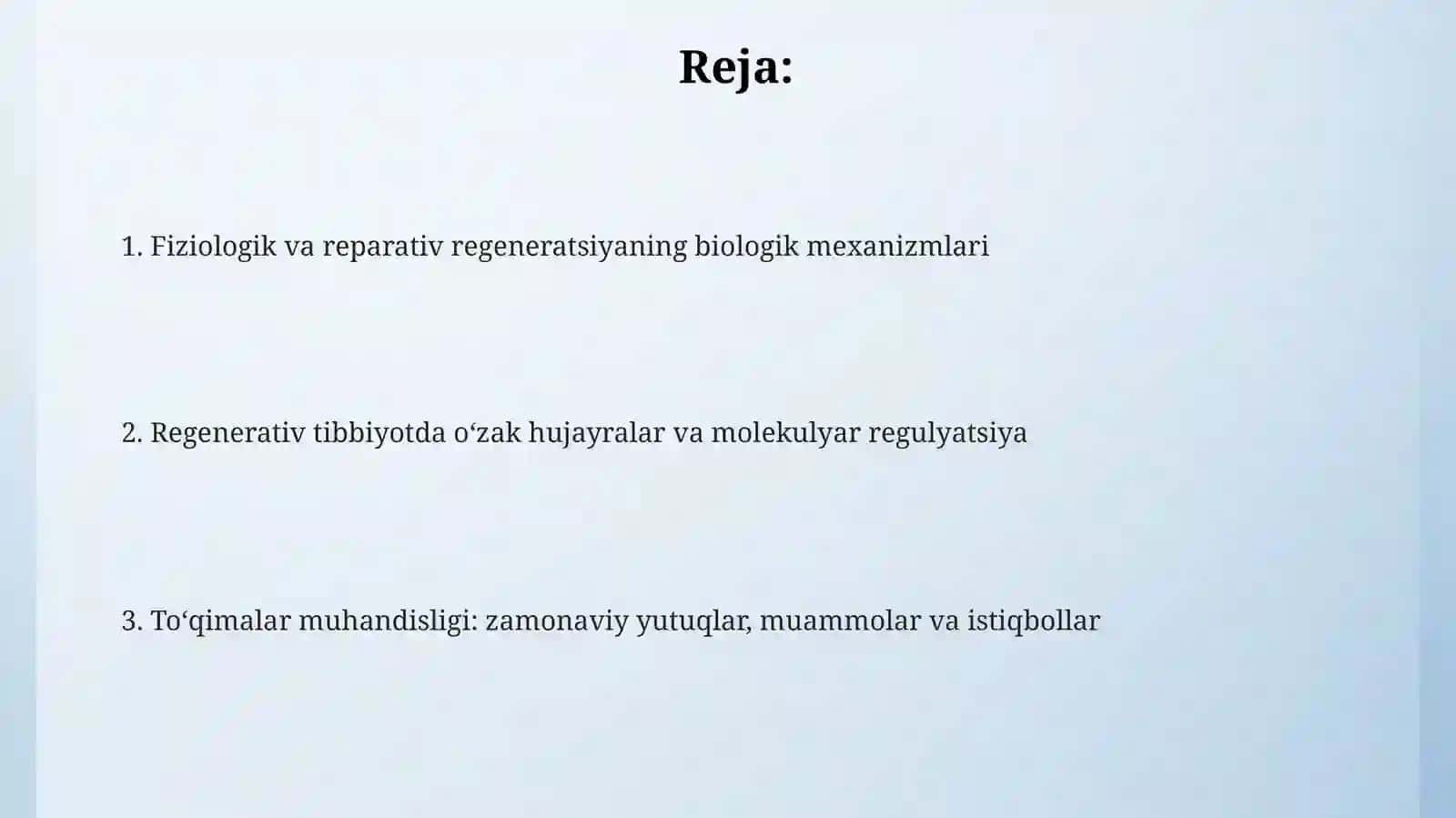 Fiziologik va reparativ regeneratsiya 2