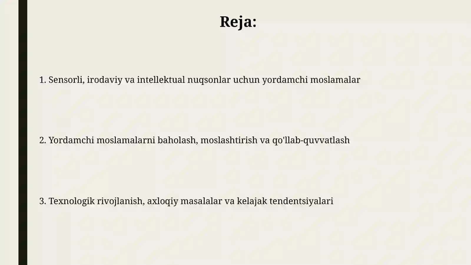 Hissiy va irodaviy, intellektual buzilishi bо‘lgan shaxslar uchun assistiv (yordamchi) vositalar 2