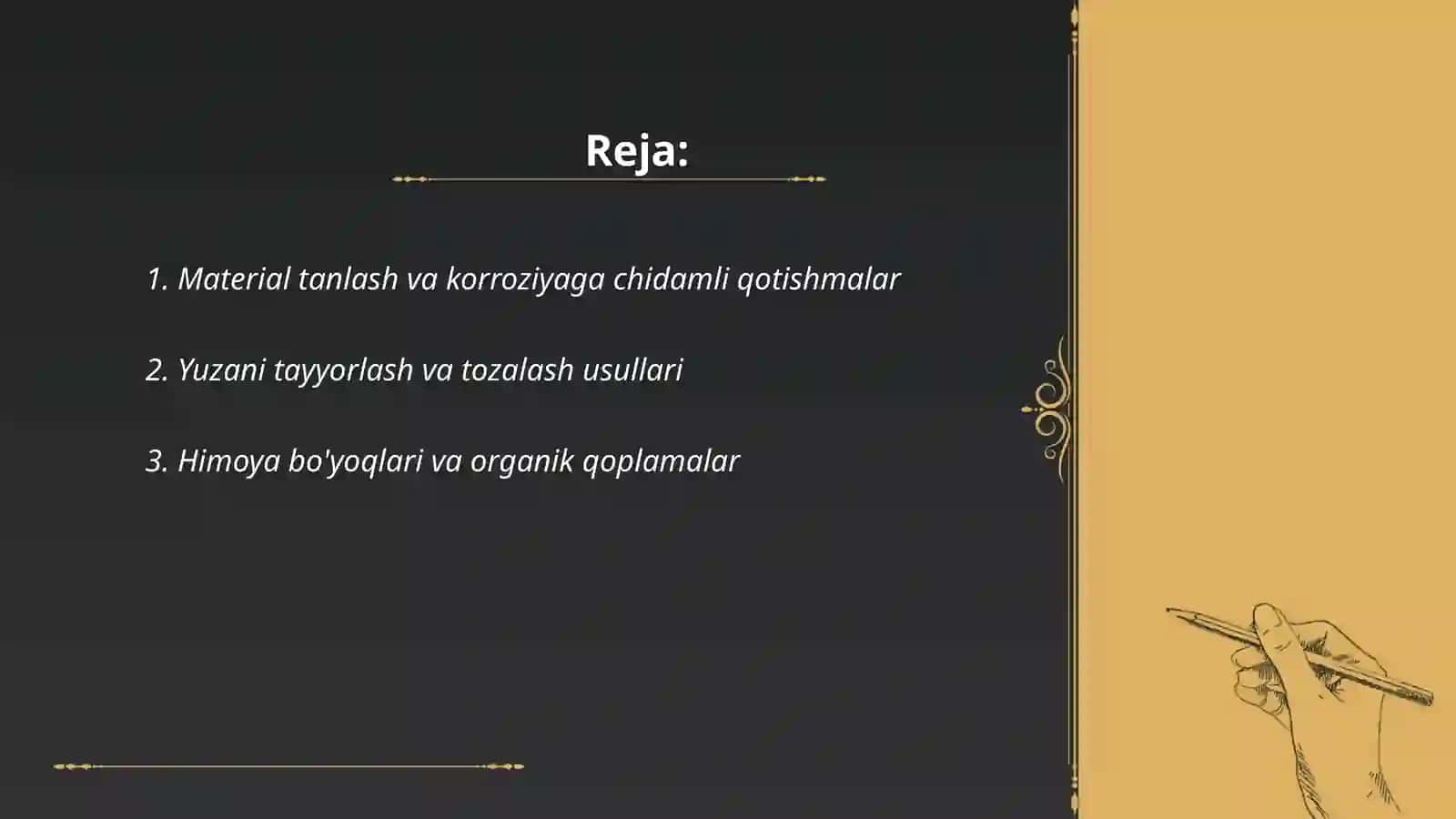 Karroziya kamaytirish yollari 2