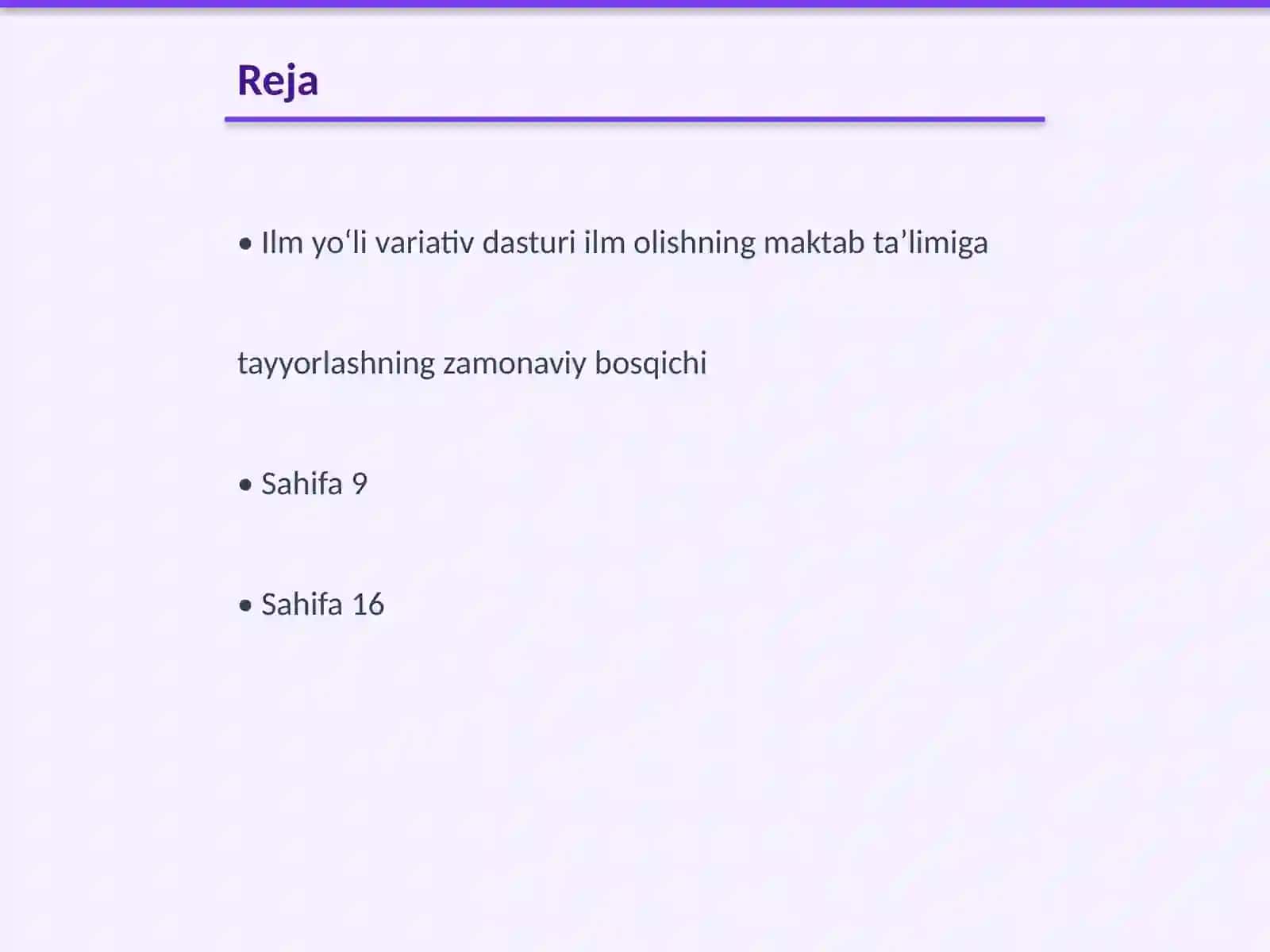 Ilm yoʻli variativ dasturi 2