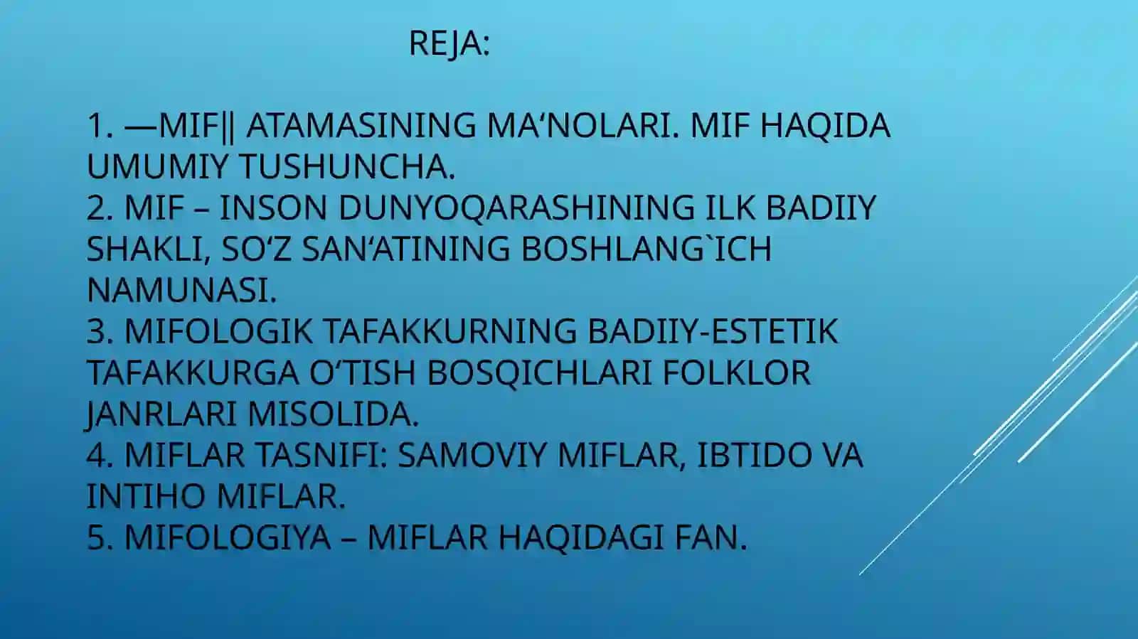 Mif va mifologik tasavvurlar haqida nazariy qarashlar 2