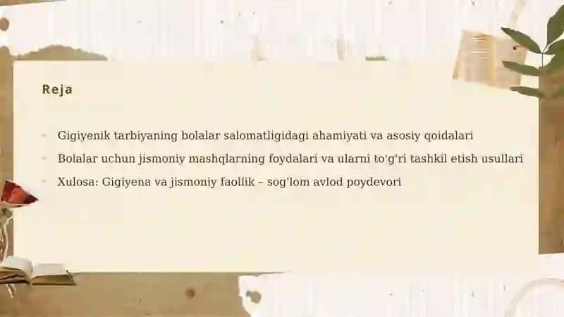 Bolalarda gigiyenik tarbiya va jismoniy mashqlar 2