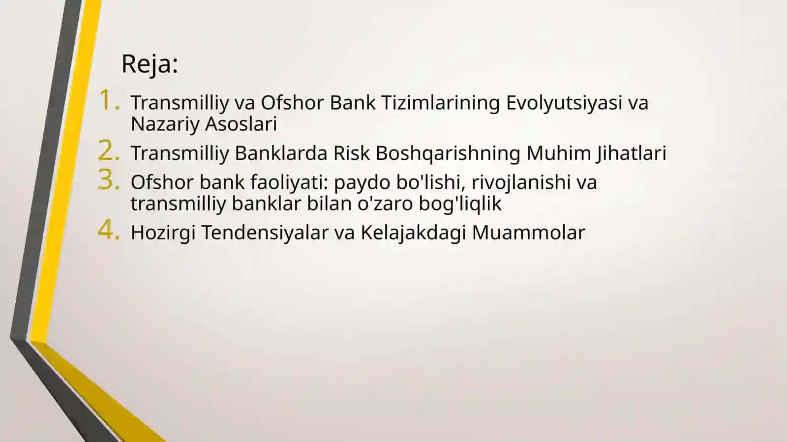 Transmilliy banklar faoliyatida risklarni boshqarishning o'ziga xos jihatlari. Ofshor bank faoliyatining paydo bo'lishi 2