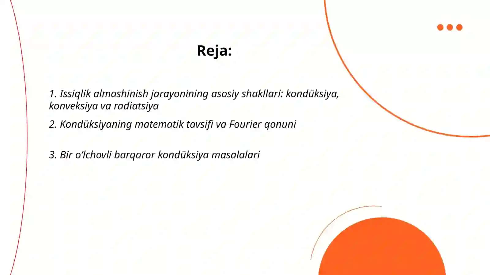 Issiqlik almashinish jarayoni 2