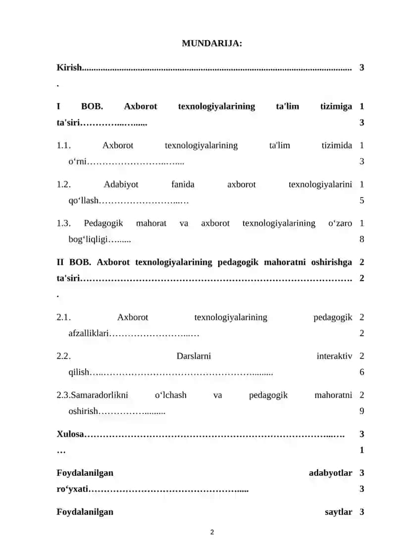 Adabiyot fanini oʻqitishda axborot texnologiyalaridan foydalanish 2
