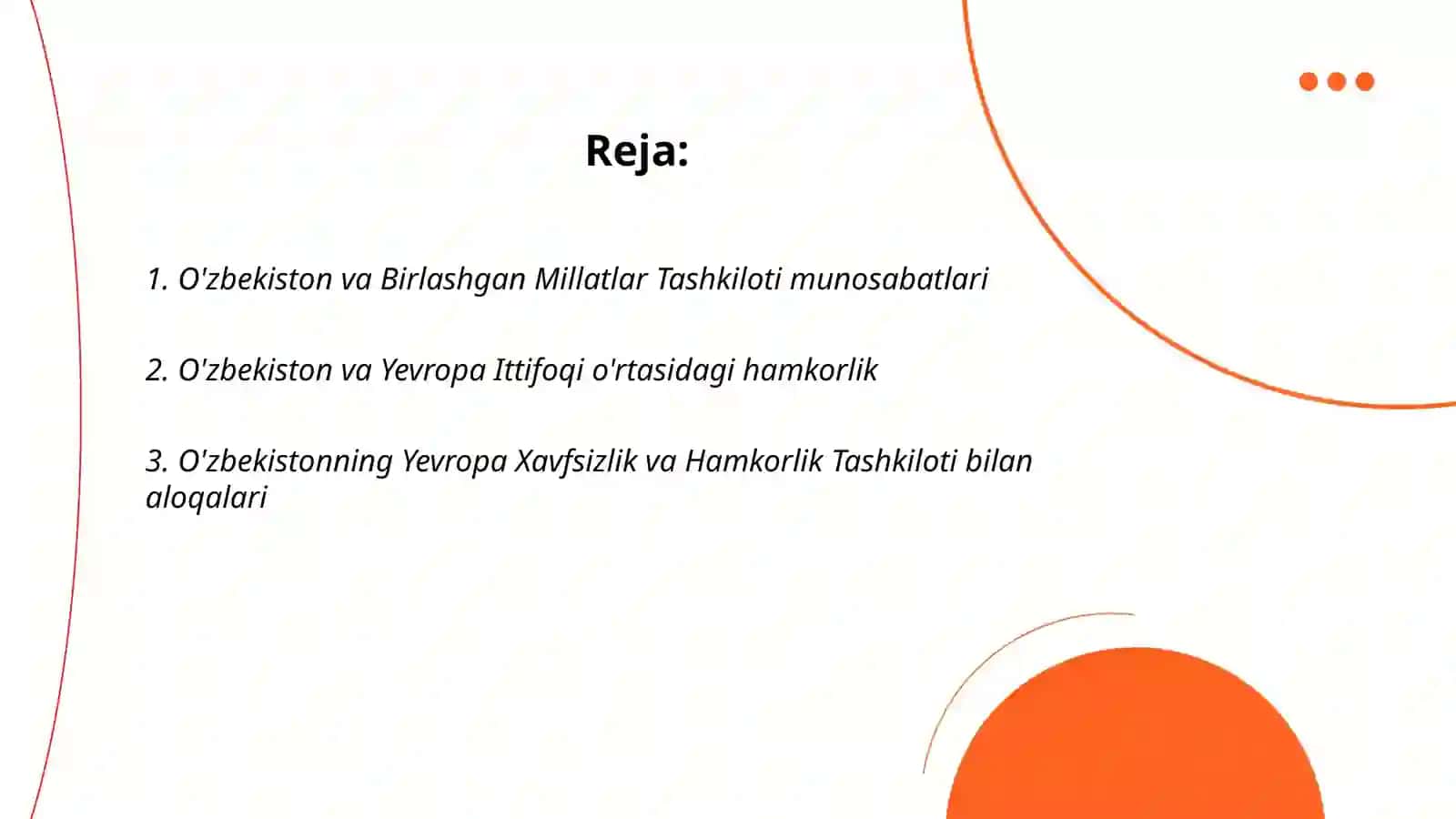O'zbekistonning xalqaro tashkilotlar bilan hamkorlik aloqalari 2