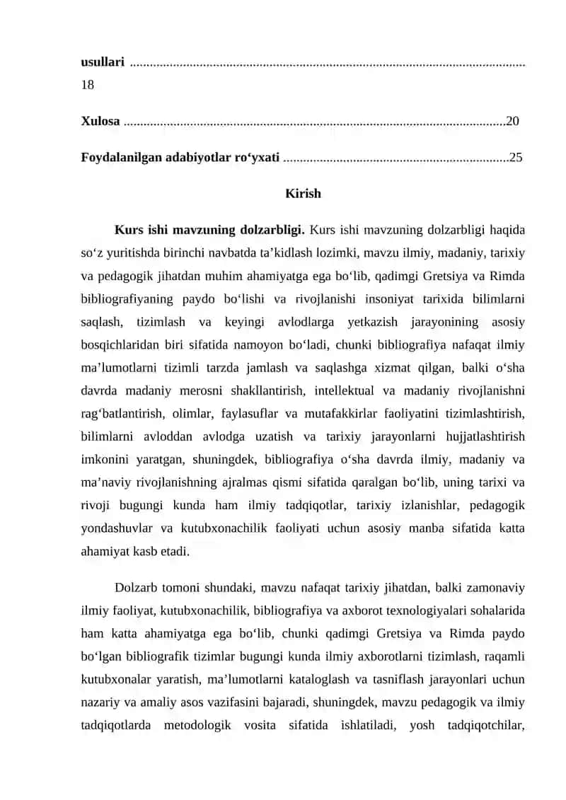 Qadimgi Gretsiya va Rimda bibliografiyaning paydo bo’lishi va rivoji 2