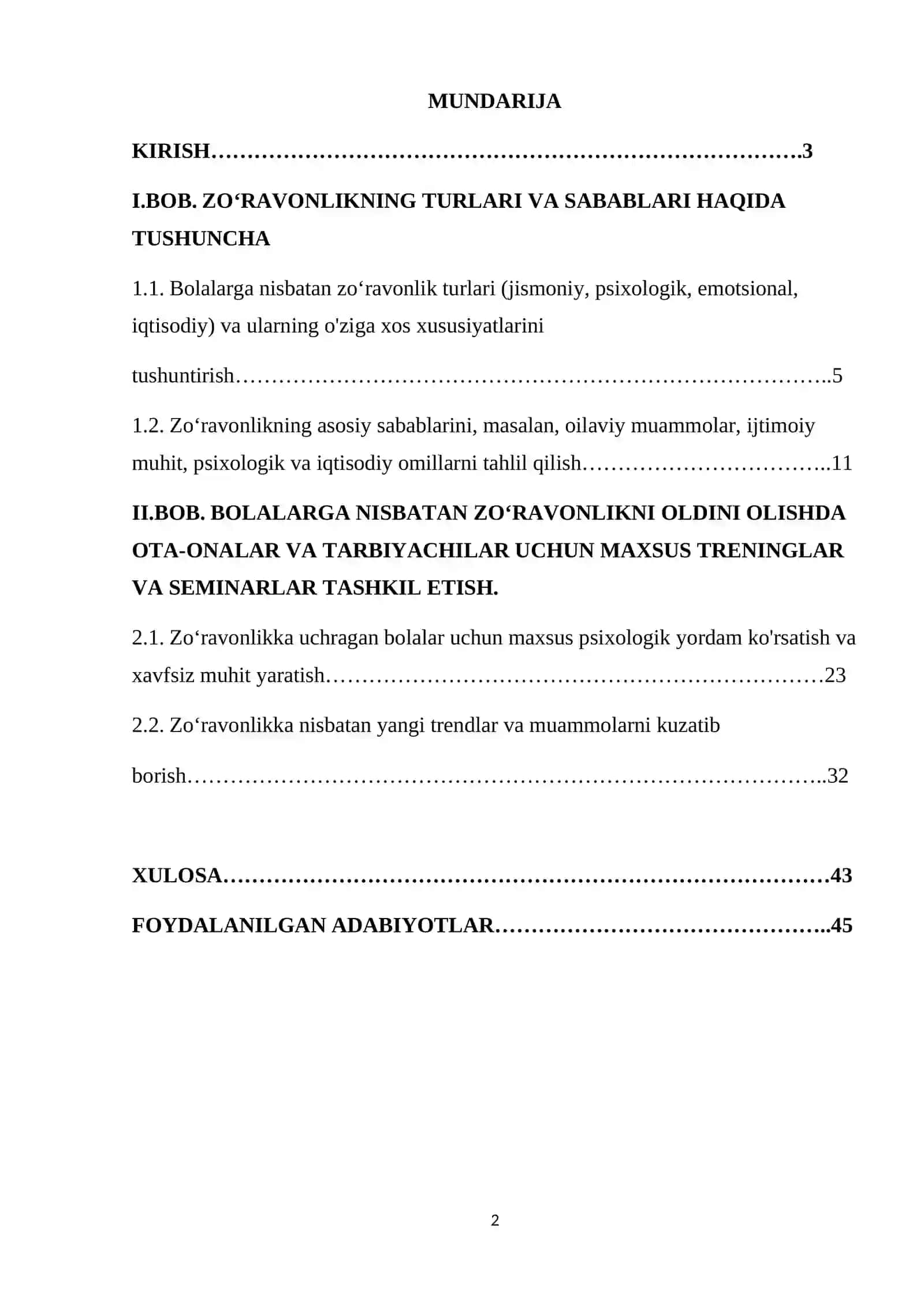 Bolalarga Nisbatan Zoʻravonlikni Oldini Olish Chora Tadbirlari 2