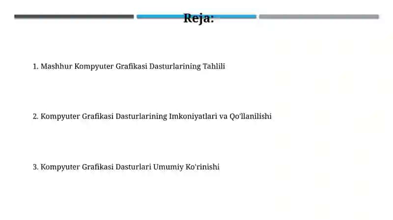 Kompyuter grafikasi dasturiy ta'minoti 2