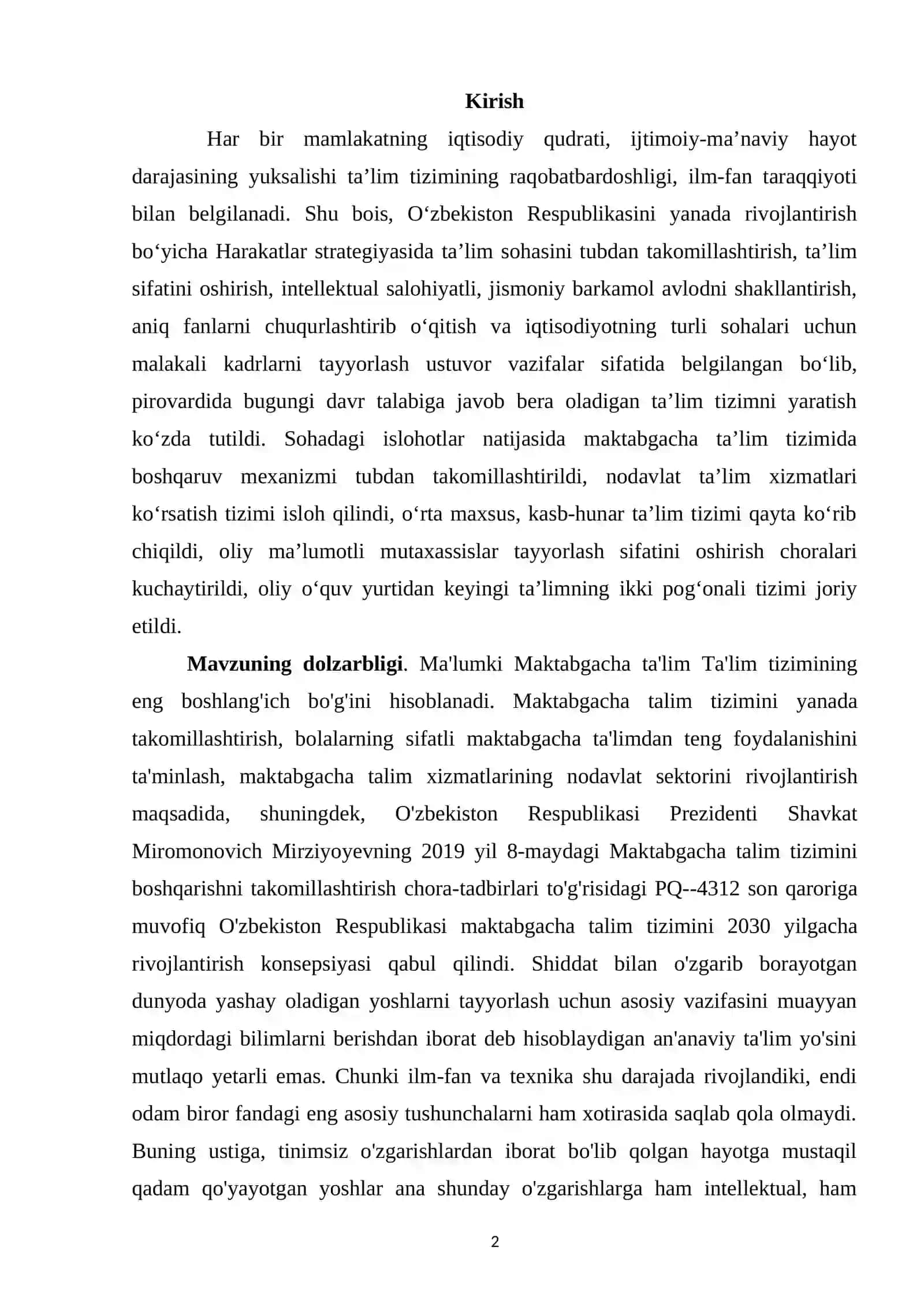 MAKTABGACHA TA’LIM TASHKILOTLARIDAGI TARBIYALANUVCHILAR FAOLIYATINI RIVOJLANTIRISHNING LOYIHALASHTIRISH XUSUSIYATLARI 2