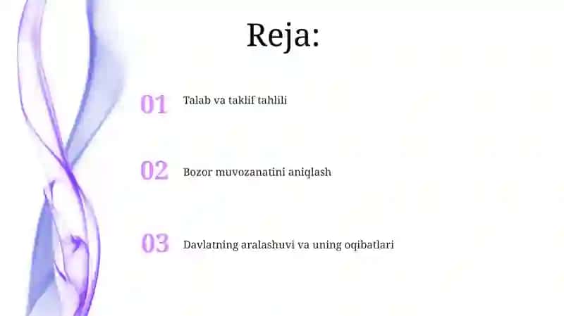 MAHALLIY BOZORDA TALAB VA TAKLIF TAHLILI VA BOZOR MUVOZANATI 2