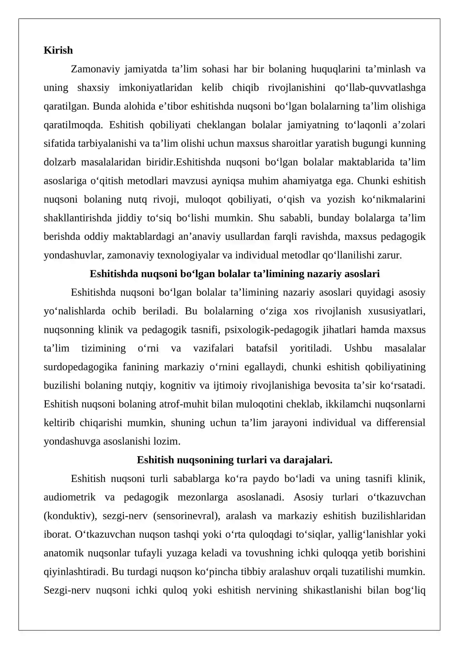 Eshitishda nuqsoni bo‘lgan bolalar maktablarida taʼlim asoslariga o‘qitish metodlari 2