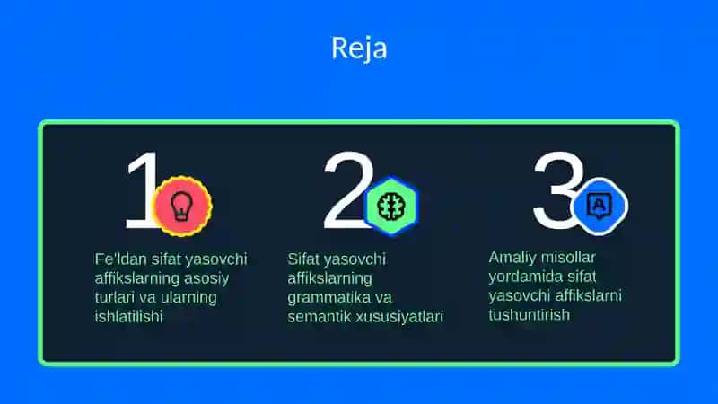 Feʼldan sifat yasovchi affikslar 2