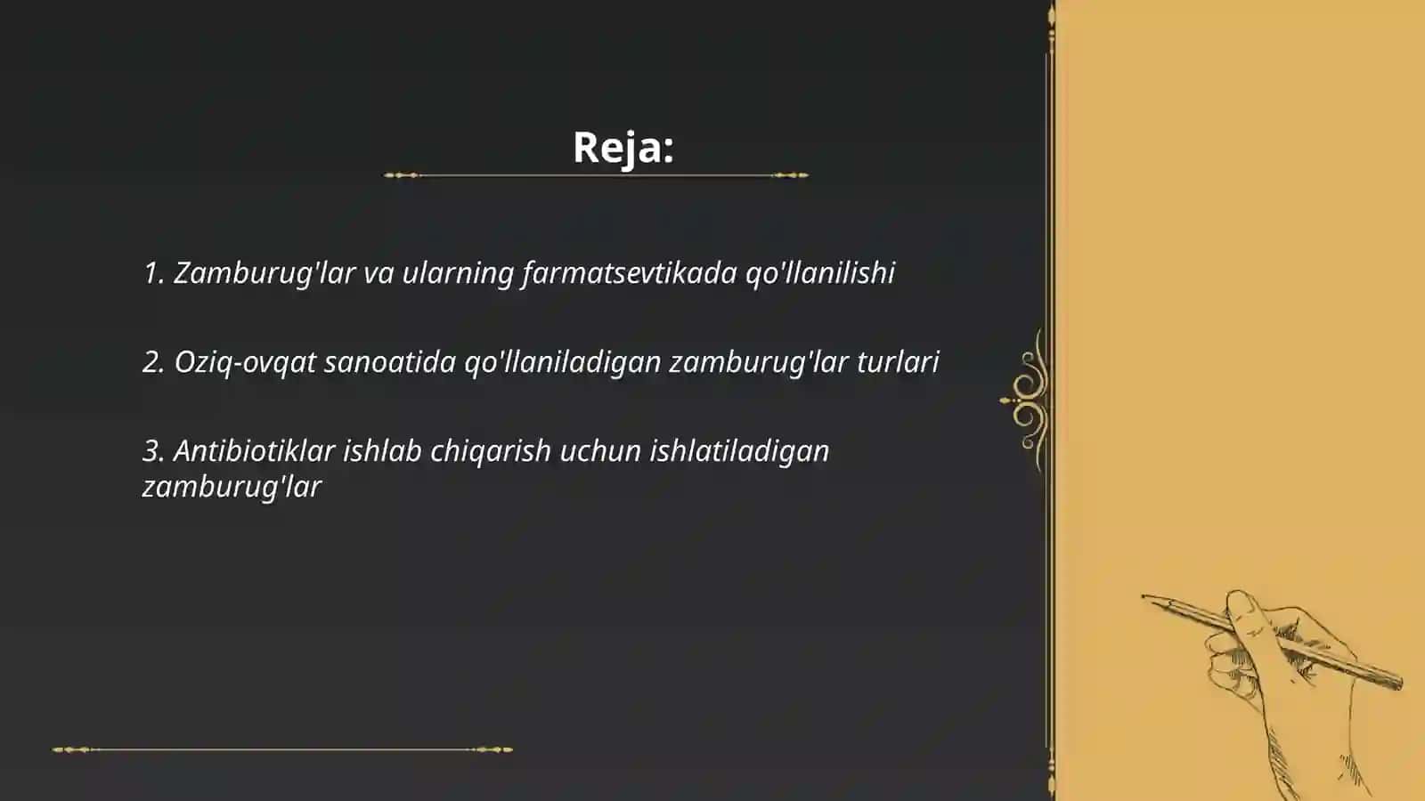 Farmatseftika va oziq-ovqat sanoatida ishlatiladigan zamburug'lar 2
