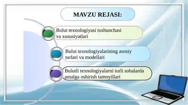 BULUTLI TEXNOLOGIYALAR TUSHUNCHASI VA TURLARI: SHAXSIY, UMUMIY, GIBRID BULUTLAR 2