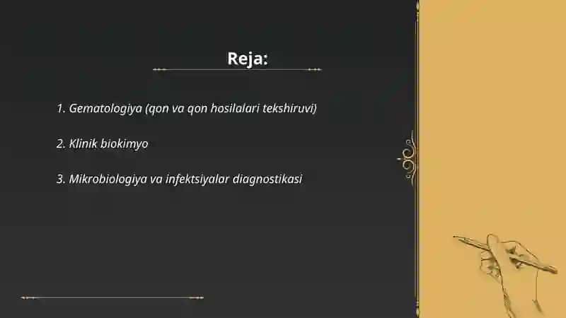 Klinik laborator diagnostikaning yunalishlari 2